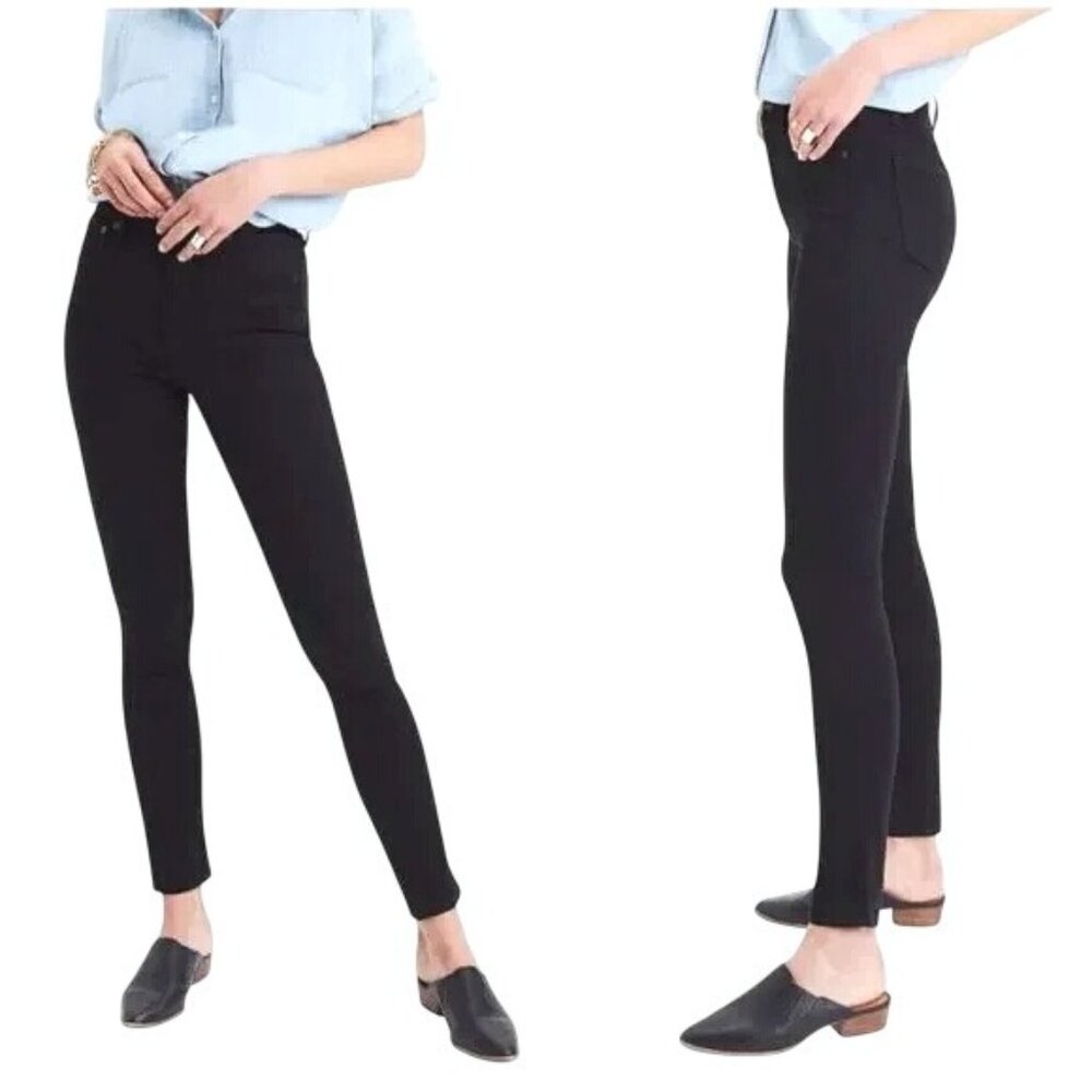 Madewell 10" High-Rise Skinny Black Jeans – Women’s Tall 28T Trendy & Comfy